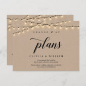 Stringleuchten, Kraft, Planänderung, Zurückgestell Postkarte (Vorne/Hinten)