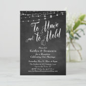 Stringleuchten mit Zwischenablage Einladung (Stehend Vorderseite)