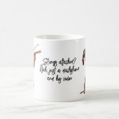 Strings Angehängte Drahthaar Dackel und Violine Kaffeetasse (Mittel)