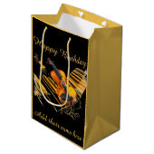 Strings & Keys, Happy Birthday_ Mittlere Geschenktüte (Vorderseite Schrägansicht)