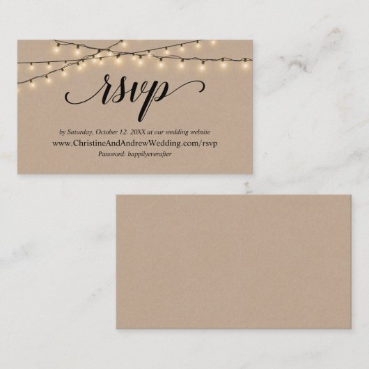 Strings Lights Kraft, UAWG response Umschließkarte Begleitkarte (Vorne/Hinten)