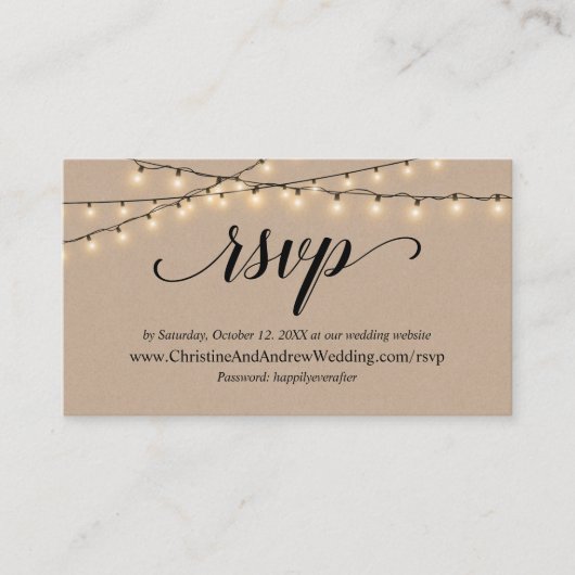 Strings Lights Kraft, UAWG response Umschließkarte Begleitkarte (Vorderseite)