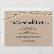 Strings Lights Kraft, Unterkunftskarte