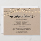 Strings Lights Kraft, Unterkunftskarte Einladung (Vorderseite)