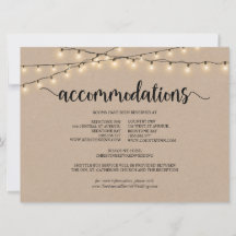 Strings Lights Kraft, Unterkunftskarte