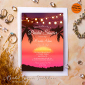 Strings Lights Tropical Palm Beach Brautparty Einladung
