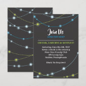 STRINGS OF STAR Bar Bar Mitzvah Empfangs Karte (Vorne/Hinten)