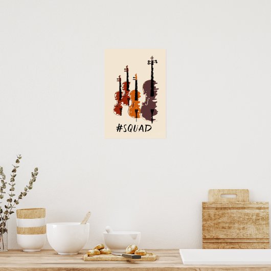 Strings Squad Music Instrument Poster (Küche)
