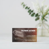 Strings Studio Grunge Guitar Visitenkarte (Stehend Vorderseite)