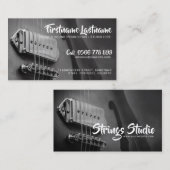 Strings Studio Guitar GreyAZ Visitenkarte (Vorne/Hinten)