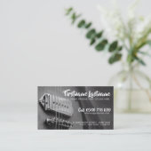 Strings Studio Guitar GreyAZ Visitenkarte (Stehend Vorderseite)