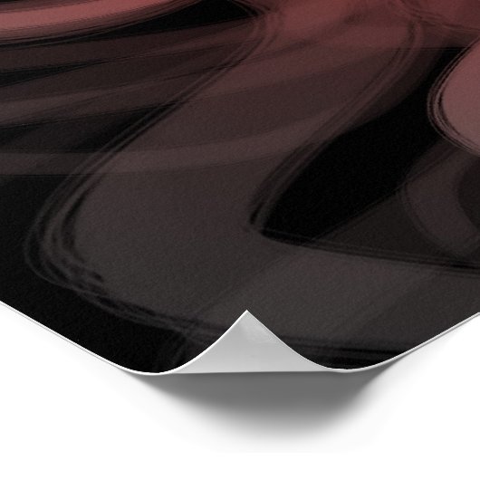 Stringy Red Abstrakt Poster (Ecke)