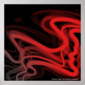 Stringy Red Abstrakt Poster (Vorne)