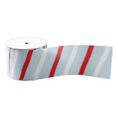 Strip Candy Cane Blue Red White Ripsband (Spule)
