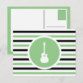 Strip Chic akustisch Gitarre Postcard Postkarte (Vorne/Hinten)