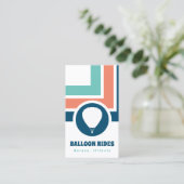 Strip Chic Ballon Business Card Visitenkarte (Stehend Vorderseite)