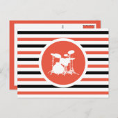Strip Chic Drums Postcard Postkarte (Vorne/Hinten)