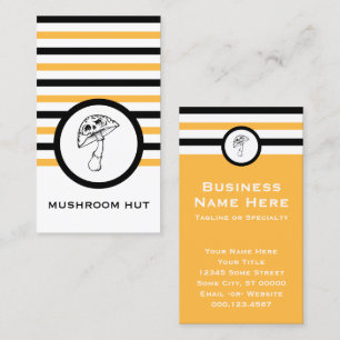 Strip Chic Mushroom Business Card Visitenkarte