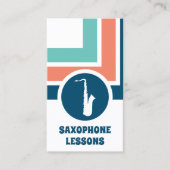 Strip Chic Saxophon Business Card Visitenkarte (Vorderseite)
