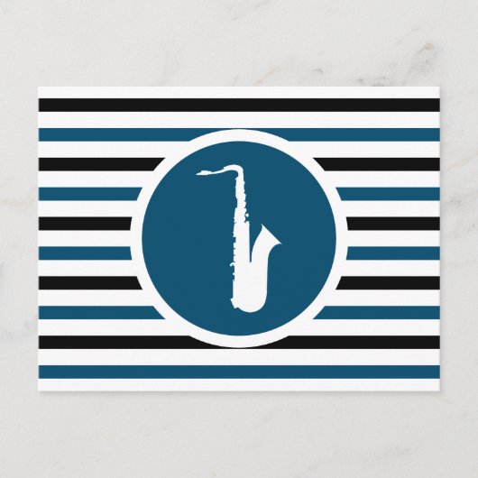 Strip Chic Saxophon Postkarte (Vorderseite)