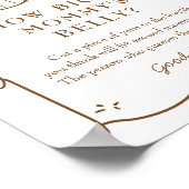 Strip Coffee Baby Dusche Bauchschild Poster (Ecke)