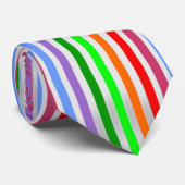 Strip Colorful Necktie Krawatte (Gerollt)