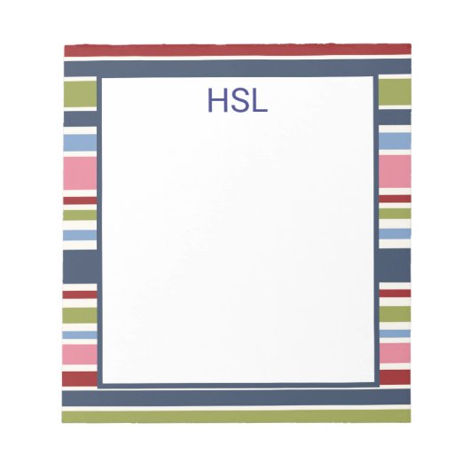 Strip Deep Hues Notepad Notizblock (Vorderseite)