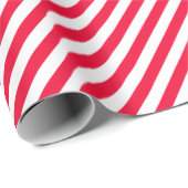 Strip Diagonal Holiday Einfach Rot Weiß Geschenkpapier (Rolleneckpunkt)
