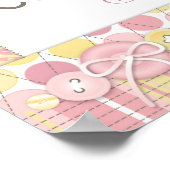 Strip-, Dot- und Windeln-Buttone Kinderduschbanner Poster (Ecke)