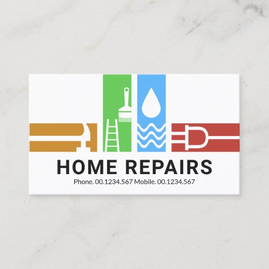 Strip für kreative Handyman-Tools Visitenkarte (Vorderseite)