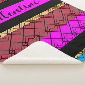 Strip Gemustert Cosy Romantic Boho Valentine Sherpadecke (3/4)