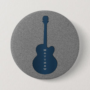 Strip Gitarrenschaltfläche, dunkelblau Button