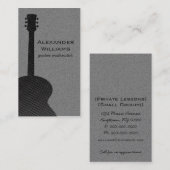 Strip Guitar Music Business Card, Black Visitenkarte (Vorne/Hinten)