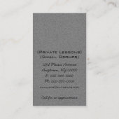 Strip Guitar Music Business Card, Red Visitenkarte (Rückseite)