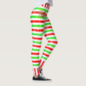 Strip Happy Festive mit Snowman und Schneeflocken Leggings (Rechts)