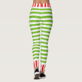 Strip Happy Festive mit Snowman und Schneeflocken Leggings (Rückseite)