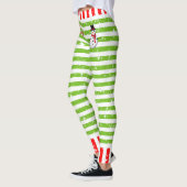 Strip Happy Festive mit Snowman und Schneeflocken Leggings (Links)