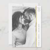 Strip Imitats Gold Foil Foto Speichern Sie die Dat Save The Date (Vorderseite)