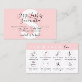 Strip Lash Aftercare Visitenkarte (Vorne/Hinten)