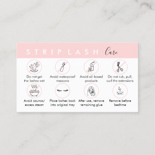 Strip Lash Aftercare Visitenkarte