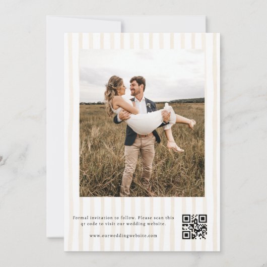 Strip Luxuriöse Coastal Gold Seashell Wedding Save The Date (Rückseite)