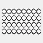 Strip marokkanische Zickzack DIY Colors White Blac Geschenkpapier Set (Vorderseite 2)