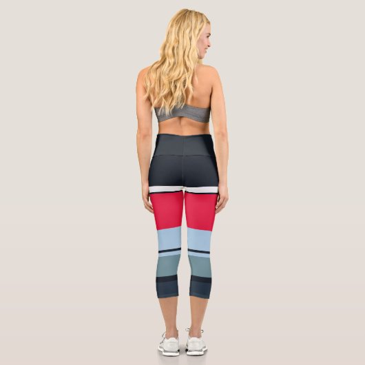Strip Modern Capri Leggings (Rückseite)