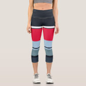 Strip Modern Capri Leggings (Vorderseite)