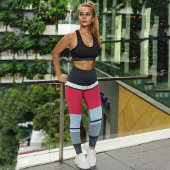 Strip Modern Capri Leggings