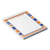 Strip Orange und Navy Blue Notepad Notizblock (angewinkelt)