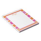 Strip Pink und Orange Notepad Notizblock (angewinkelt)