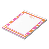 Strip Pink und Orange Notepad Notizblock (Rotiert)