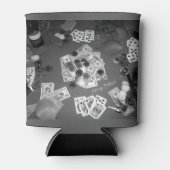 Strip-Poker (schwarz und weiß) Dosenkühler (Vorderseite)