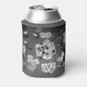 Strip-Poker (schwarz und weiß) Dosenkühler (Kanne Rückseite)